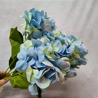 BUQUE HORTENSIA X5 AZUL 48CM