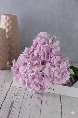 BUQUE DE HORTENSIA GRANDE C/5 GALHOS LILAS 49CM 131182