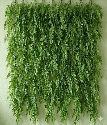 PENDENTE GRANDE TOQUE REAL DE FOLHAS UN 115CM X5 VERDE 131134