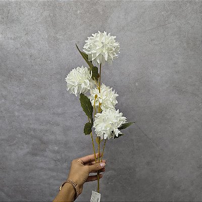 Galho Allium X4- Branco