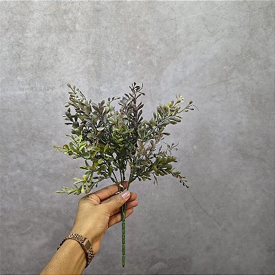 MINI BUQUE VERDE X 5  36 CM  - VEN - Verde Envelhecido