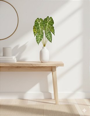 PLANTA ALOCASIA AMAZONICA LUXO X7 60CM VERDE CLARO 131372