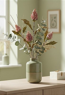 HASTE PROTEA DESIDRATADA 60CM ROSA CLARO 131357