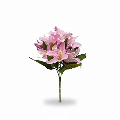 BUQUE DE LIRIO X7 30 CM LILÁS 131281