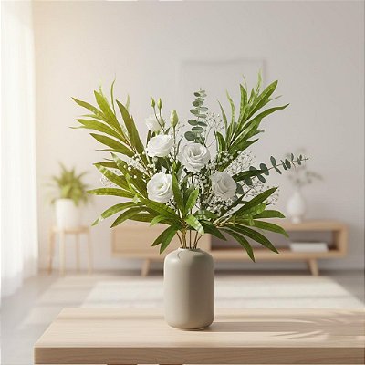 HASTE BUQUE FOLHAS  70CM