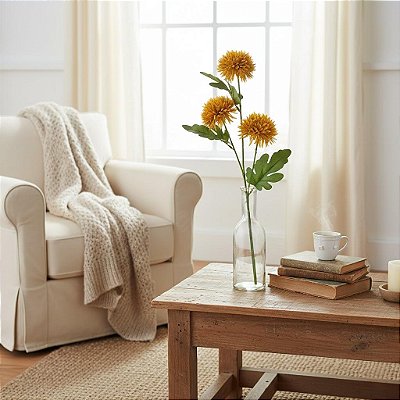 GALHO DE CRISANTEMO X3 65CM TERRA COTA