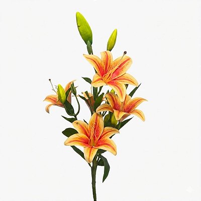 BUQUE DE LIRIO X6 64CM LARANJA 131256