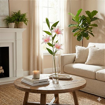 HASTE DE LIRIO X3 105CM ROSA 131253