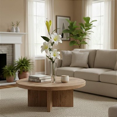 HASTE DE LIRIO X3 105CM BRANCO PRINT 131252