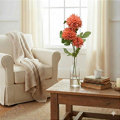 GALHO DE CRISANTEMO X3 65CM - PINK