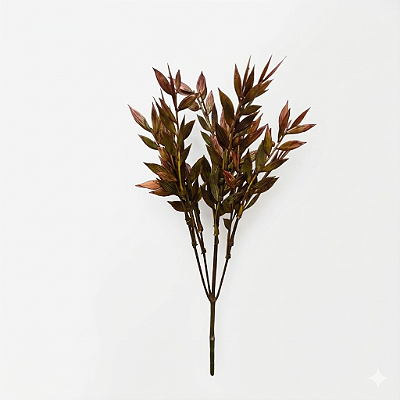 BUQUE FOLHAS OUTONADAS X5 35CM - VERDE AVERMELHADO 131459