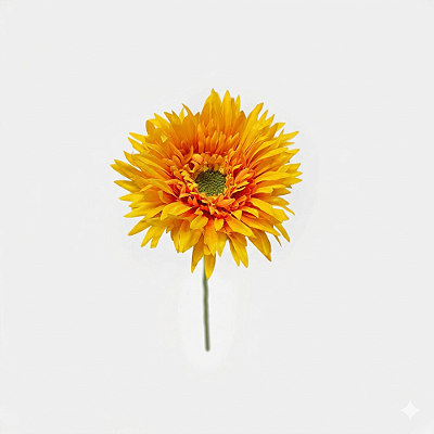 HASTE GERBERA C/FLOCKED LARANJA 45CM -131634