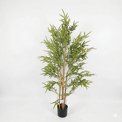 ARVORE PLANTA BAMBOO TOQUE REAL C/POTE X1050 VERDE 120CM-131620