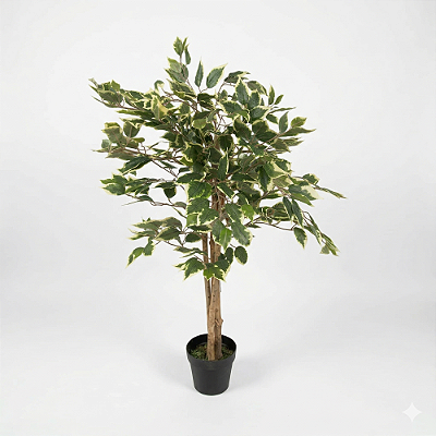 ARVORE PLANTA FICUS C/POTE X420 VERDE CREME 1,20CM-131628
