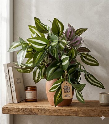 BUQUE FOLHAS DE ZEBRINA  X5 35CM-132058