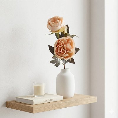 GALHO DE CAMELIA X2 ROSA CLARO  56CM 132053