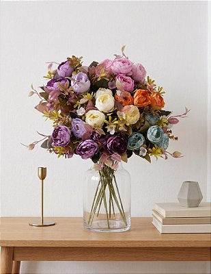 MINI BUQUE DE PEONIA C FLORZINHA  X7 30CM