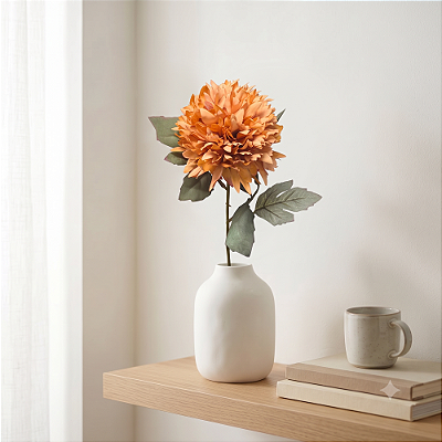 HASTE DE GERBERA ARANHA LARANJA 50CM-132146