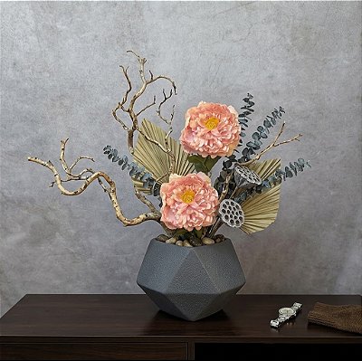 HASTE DE PEONIA ROSA 63CM 132070