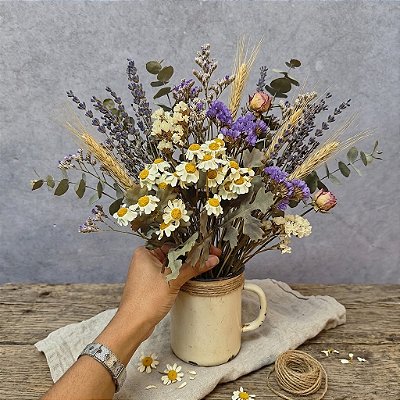 BUQUE DE MARGARIDA X5 CREME OUTONO 25CM 132092