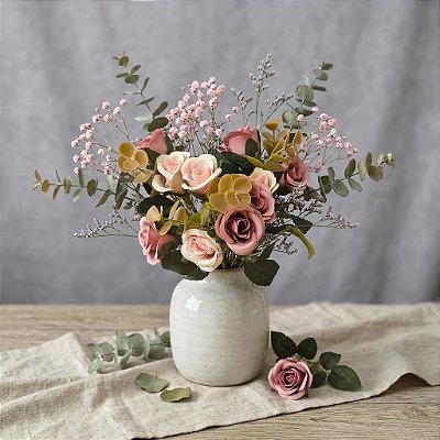 MINI BUQUE ROSA X11 ROSA OUTONADO 30CM 132085