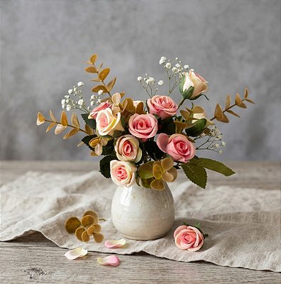 MINI BUQUE ROSA X11  ROSA 30CM 132084