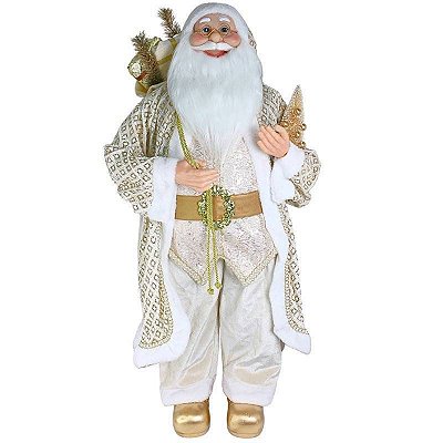 PAPAI NOEL  LUXO C/PINHEIRO  90CM - DOURADO