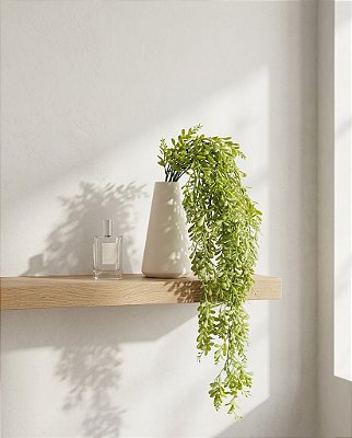 PENDENTE DE FOLHAS X5 VERDE CLARO 75CM 132127