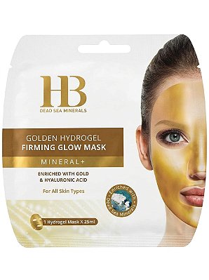 Máscara Ouro Hidrogel HB Dead Sea Minerals Firmadora Iluminadora com Ácido Hialurônico 25ml