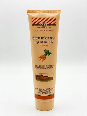 Creme para Pés Anti-Rachaduras Mar Morto 100ml com Óleo de Cenoura Tratamento Casa SPA em casa