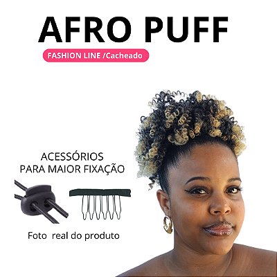 Afro puff Cacheado MT1B/27 30cm