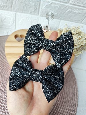 Laço preto glitter