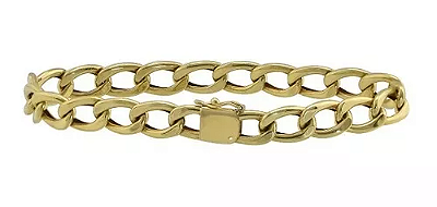 Pulseira Masculina Elos Ovais de Ouro 18k 8 Gramas