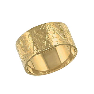 Anel Escrava de Ouro 18k com 4 Gramas 9mm de Largura