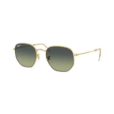 Óculos Sol Ray Ban Original Hexagonal Verde Dourado Rb3548