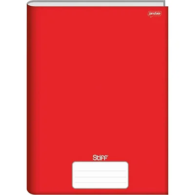 Caderno brochurao (capa dura) Stiff 96 Folhas Vermelho - Jandai