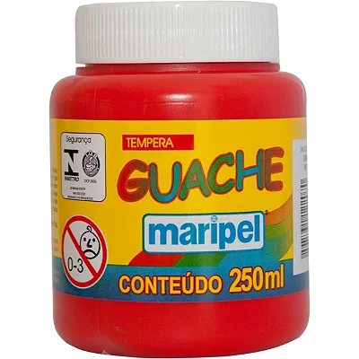 Tinta guache (250 ml) Vermelho - Maripel