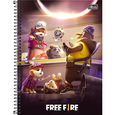 CADERNO UNIVERSITÁRIO TILIBRA FREE FIRE