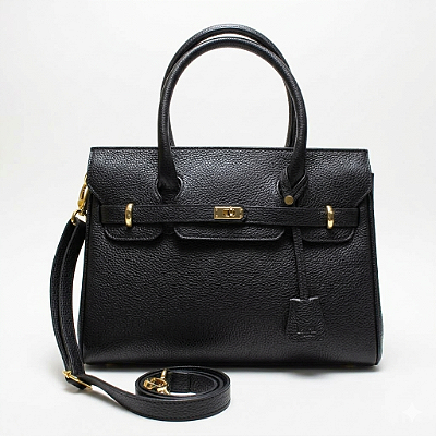 Bolsa de Couro Lolla Fly Preta