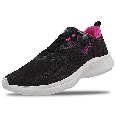 Tênis Lynd Alpha Feminino - Preto/Pink