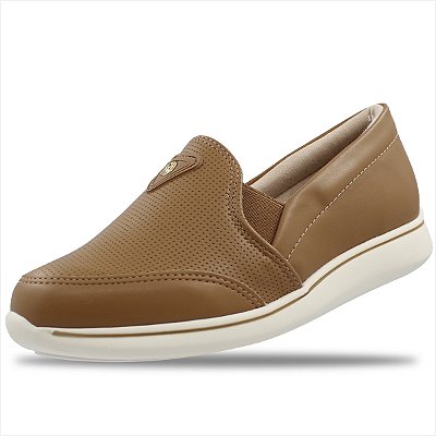 Tênis Modare Slip On Feminino - Camel