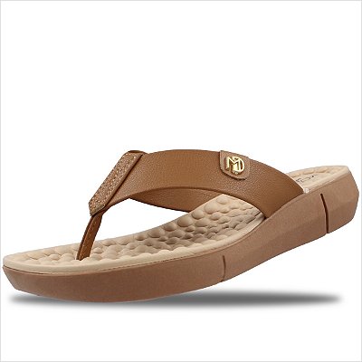 Tamanco Modare Ultra Conforto Reflex Sense Feminino - Camel