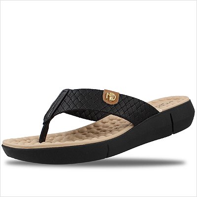 Tamanco Modare Ref:7142.106.26406 - Preto 01/Camel 1165