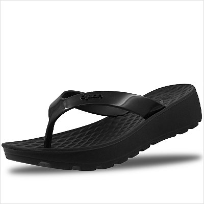 Chinelo Dijean Anabela Feminino - Preto/Preto