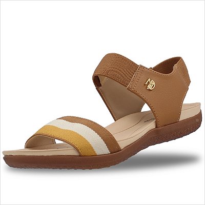 Sandália Modare Ultraconforto Feminina - Camel/Creme