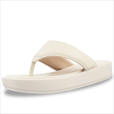 Tamanco Beira Rio Plataforma Feminino - Branco Off
