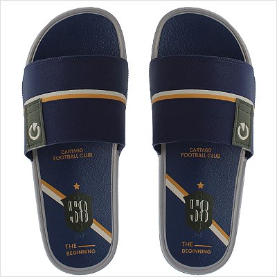 Chinelo Cartago Detroit Gáspea Masculino  - Cinza/Azul