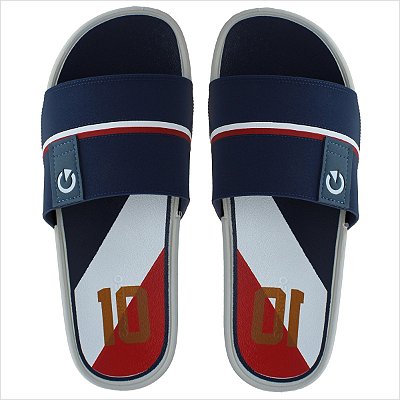 Chinelo Cartago Detroit Gáspea Masculino - Cinza/Azul/Branco