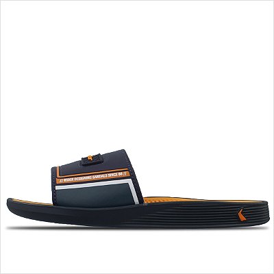 Chinelo Rider Pump Slide Masculino - Azul/Laranja