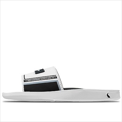 Chinelo Rider Pump Slide Masculino - Branco/Preto